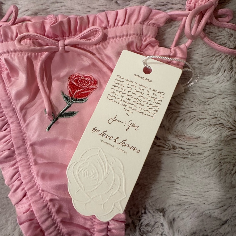 For Love and Lemons X Victoria’s Secret pink set new with tags-Small - Picture 5 of 8